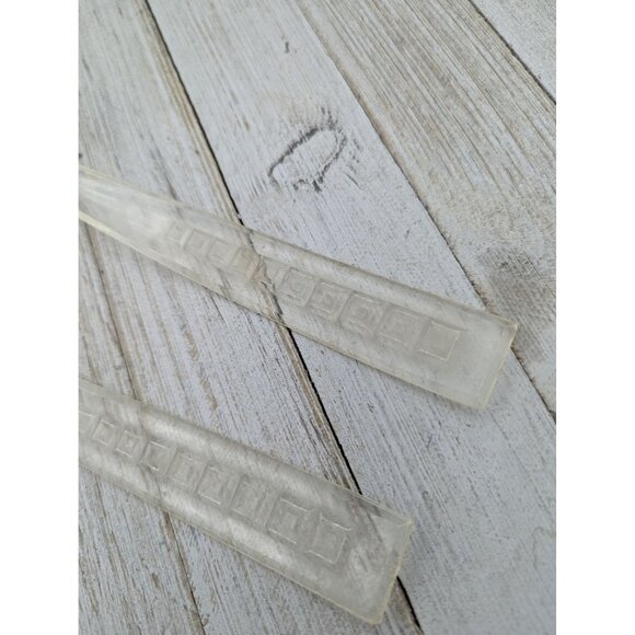 Clear Plastic Salad Spoons Sporks Serving Utensil 9" Tongs - Picture 5 of 6